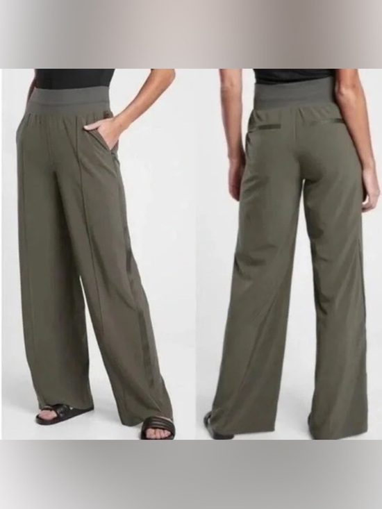 Athleta Pants - Athleta Nolita women’s sage green Wide-Leg Pants